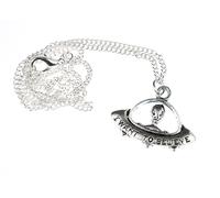 Miniblings UFO Alieno Collana 45cm Spazio Sci-Fi Argento Ragazzi