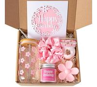 MiniCauliSprout Regalo di compleanno per donne, ragazze adolescenti, ragazze, lei, confezione regalo di buon compleanno per ragazze, donne, sorelle, figlie, amici, graziose tazze di vetro estetiche a