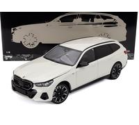MINICHAMPS 1/18 BMW SERIE 5 I5 M60 TOURING G61 SW STATION WAGON 2024 BIANCO