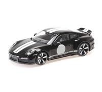Minichamps 155062000 Porsch. 911 (992) Sport Classic Black With Stripe 2022 - scala 1/18 - auto in miniatura da collezione