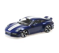 Minichamps 155062005 Porsch. 911 (992) Sport Classic Blue Metallic 2022 With Stripe - scala 1/18 - auto in miniatura da collezione