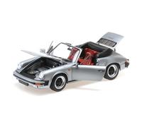 Porsche 911 Carrera 3.2 Cabrio 1983 Grigio Metallizzato Modello 1:18 Minichamps