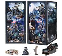 MiniCity Book Nook Kit fai da te in miniatura set fermalibri 3D puzzle in legno con protezione antipolvere per ragazzi e adulti (Sirens Song)