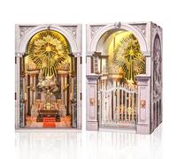 MiniCity Karlskirche Book Nook Kit, modello 3D in legno per libreria con | Modello di chiesa illuminato con protezione antipolvere magnetica; 189 pezzi, colla e strumento di montaggio, 2-4 ore