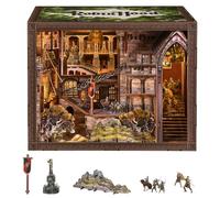 MiniCity Kit fai da te in miniatura per libri - Kit fai da te in miniatura in legno con luci a LED, strumenti e copertura antipolvere per 15+ (Robin Hood)
