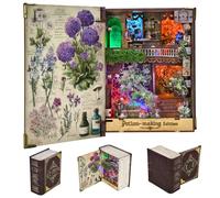 MiniCity Kit fai da te, per case delle bambole in miniatura, decorazione per libro, libreria, case con luci a LED (Potion-Making Edition)