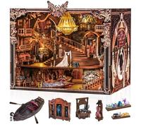 MiniCity Phantom the Oper Max Book Nook Kit, casa in miniatura fai da te in | Modello fai da te con 450 pezzi e 18 × 23 × 18 cm; protezione antipolvere, colla e attrezzi in set; montaggio 8-10 ore; 3