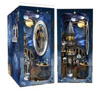 MiniCity Stellar Castle Book Nook Kit, casa in miniatura fai da te con luce LED