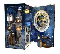 MiniCity Stellar Castle Book Nook Kit, fai da te 3D puzzle in legno con luce LED