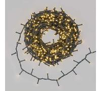 Lotti Filo Verde 1660 luci - LED Bianco caldo (30 + 4 mt) 2 Giochi di luce XMAS