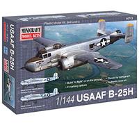 Minicraft Models Modellino di B-25H U.S.A.A.F Mitchell con Kit, in Scala 1: 144