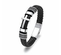 Minicremation Braccialetto con urna per ceneri in vera pelle commemorativa cenere gioielli urna braccialetti medaglione da uomo, 20 cm, acciaio inossidabile, non, 20 cm, Acciaio inossidabile, non