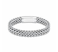 Minicremation Braccialetto per ceneri, per uomini e donne, in acciaio inox, personalizzato, a forma di cubano, per conservare le ceneri, 20cm/7.87inch, Acciaio inossidabile, Nessuna pietra preziosa