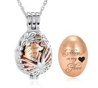 Minicremation Collana con ciondolo a forma di farfalla a goccia per ceneri in acciaio inox, mini urna per ricordi per donne e uomini