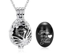 Minicremation Collana con Ciondolo a Forma di Urna a Goccia Farfalla per Ceneri in Acciaio Inox, Mini Urna per Ricordo in Stile Hollow per Uomo e Donna, Ciondolo per Memoriale di Cremazione