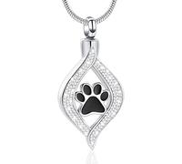 Minicremation Gioielli per ceneri, collana con ciondolo a forma di cuore e occhio del mio cuore, da donna, per cremazione, ricordo commemorativo, idea regalo per moglie/madre, Acciaio inossidabile