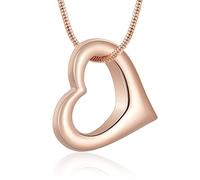 Minicremation Gioielli per cremazione per ceneri cuore urna collana per ceneri per donne uomini funerale caro commemorativo gioielli per tenere ciondolo qualcuno vicino a te, Acciaio inossidabile