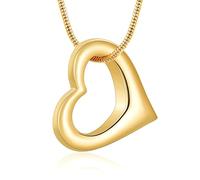 Minicremation Gioielli per cremazione per ceneri cuore urna collana per ceneri per donne uomini funerale caro commemorativo gioielli per tenere ciondolo qualcuno vicino a te, Acciaio inossidabile