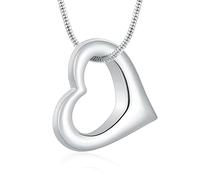 Minicremation Gioielli per cremazione per ceneri cuore urna collana per ceneri per donne uomini funerale caro commemorativo gioielli per tenere ciondolo qualcuno vicino a te, Acciaio inossidabile