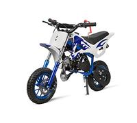 Minicross 49cc Motore a Scoppio DS 67 con Fiamme per Bambini (Nera fiamme Rosse)