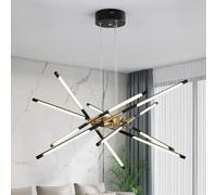 minifair Lampadari Moderni Sputnik, Plafoniera A LED, Lampadario Nero E Oro, Lampade A Sospensione Integrate Nuove Lampade A Sospensione Artistiche Per Sal