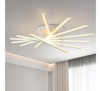 minifair Plafoniera LED Moderna Lampadario Dimmerabile Lampadari Decorativa Plafoniere Multi-testa Con Telecomando per Soggiorno Camera da Letto Sala da Pranzo Cucina Ufficio Bar 7 Luminose Bianco