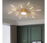 minifair Plafoniera moderna a LED 12+1 teste Lampada da soffitto semi-incasso Lampadari dorati Illuminazione a soffitto per camera da letto Soggiorno Cucina Sala da pranzo Ristorante