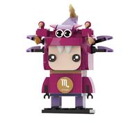 Minifigure segni zodiacali - Brick Doolz with big head - compatibili mattoncini come Sluban, Wange, Cogo e principali marche da 73 pz (SCORPIONE)