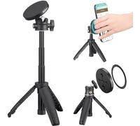 MINIFOCUS Treppiede magnetico per telefono con testa a sfera a 360°, bastone estensibile per selfie, compatibile con MagSafe, tutti i telefoni e custodia