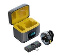 Minifono magnetico mini-microfono per telefono a clip, design la riseggio cancello rumore | Batteria di 12 ore, altoparlanti, musica, media, fotocamera, streaming live, vlog sociale, riprese,