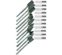 Minifresa rotativa metallo duro testa 6 mm, gambo 3 mm