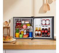 Minifrigo 46L con scomparto ghiaccio | Frigo piccolo | Controllo della temperatura, risparmio energetico, silenzioso | Frigorifero per bevande ideale per ufficio, campeggio e giochi |. Fermaporta inte