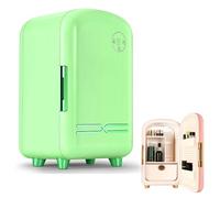 Minifrigo for cosmetici, cosmetici e prodotti for la cura della pelle, minifrigo da 12 litri for cosmetici, refrigeratore e scaldavivande compatto for auto, temperatura costante 8-18 °C(Green)