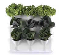 Minigarden Vertical 1 set per 9 piante, Giardino Verticale Modulare e Espandibile, Posizionato Sul Pavimento o Fissato al Muro, Sistema di Drenaggio Innovativo, Lungo Ciclo di Vita (Bianco)