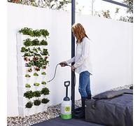 Minigarden Vertical Kitchen Garden per 24 Piante, Giardino Verticale Modulare e Espandibile, Kit di irrigazione a Goccia Incluso, Posizionato sul Pavimento o Fissato al Muro (Bianco)