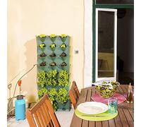 Minigarden Vertical Kitchen Garden per 24 Piante, Giardino Verticale Modulare e Espandibile, Kit di irrigazione a Goccia Incluso, Posizionato sul Pavimento o Fissato al Muro (Verde)