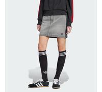 adidas Originals - adicolor - Minigonna in denim grigio slavato con 3 strisce 38