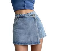 Minigonna da donna in denim gonna corta a matita jeans orlo irregolare micro gonna plus size orlo spaccato Bodycon Zippper Casual Slim Fit Gonna a vita alta Club Night Out Y2K Streetwear Summer