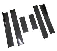 Minigonne laterali auto 78.7 "/ 86.6" Gonne Laterali Universali Rocker Splitter Diffusore Winglet Wing Per Universale(78,7 pollici effetto carbonio)