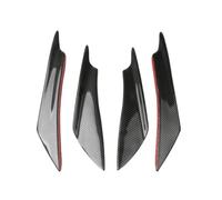 Minigonne Laterali Carrozzeria Auto 4 Pz Paraurti Anteriore Laterale Canard Splitter Pinne Universale Nero Spoiler Portiera Anti-collisione Cintura Guardia