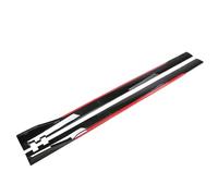 Minigonne Laterali Per Civic Per Benz Per BMW ABS 2M/2.2M Minigonne Laterali Universali Pannelli Sottoporta Splitter Per Labbra 6 Pezzi Spoiler Laterali Gonna Laterale Per Auto(1Black red 2.2m)