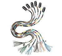 minihope Set di perline distanziali luminose da 53,3 cm, con nappe, fermagli per capelli e charm retrò, 6 stili per donne e ragazze.