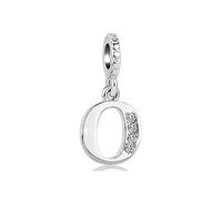 MiniJewelry Charm con numeri fortunati per bracciali, collane, ciondoli compatibili con braccialetti Pandora Moments 0, 1, 2, 3, 4, 5, 6, 7, 8, Rame Zirconia cubica, Zirconia cubica