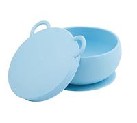 MinikOiOi Bowly - Blu minerale 101080003 Piatto fondo con coperchio e vetosa sul fondo