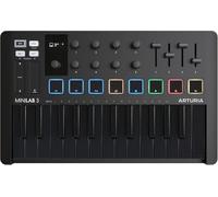 MiniLab 3 Deep Black, Arturia 25 Key MIDI Controller Plug and Play