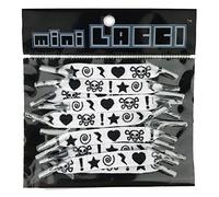 minilacci Lacci elastici colore bianco con stampe nere