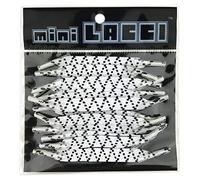 minilacci Lacci elastici colore bianco con zigzag nero
