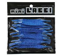 minilacci lacci scarpe elastici misura unica molticolore 12 pezzi per confezione per scarpe che non si allacciano (Blu Glitter)