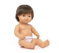 Miniland 31079 - CAPELLI BAMBINO MARRONE 38 CM