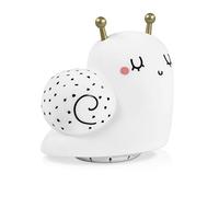 Miniland 8413082893606-Luce da compagnia morbida e gradevole al tatto con 5 suoni rilassanti e luce a scegliere secondo il gusto del bebè, Bianca